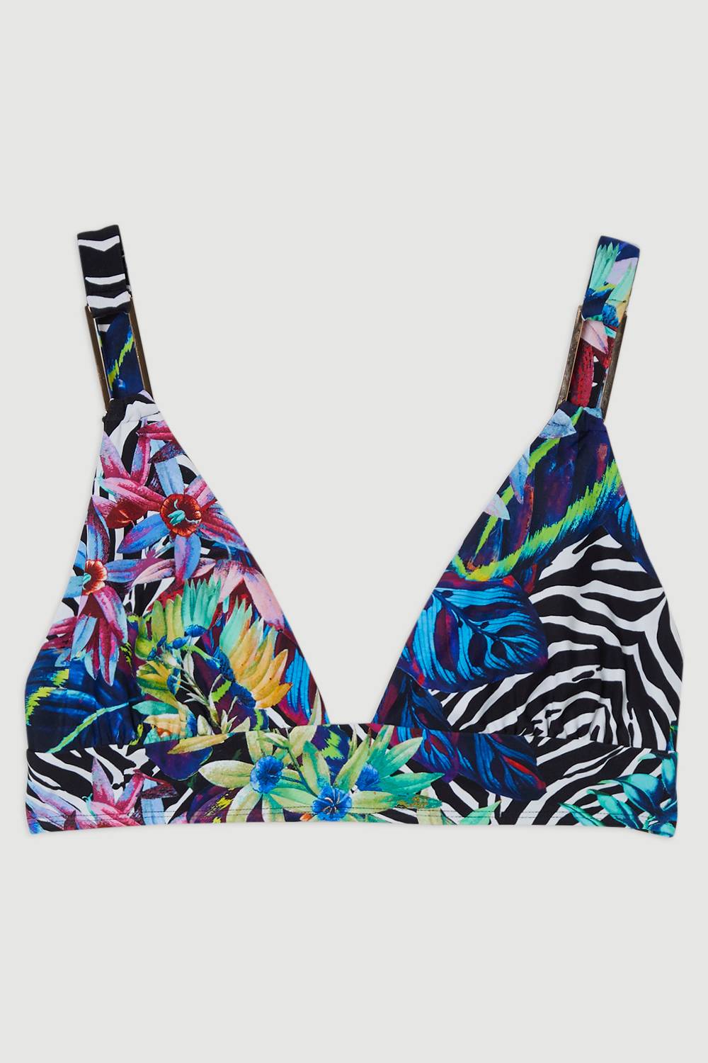 KarenMillen Top Bikini Décolleté Tropical Floral Grande Taille