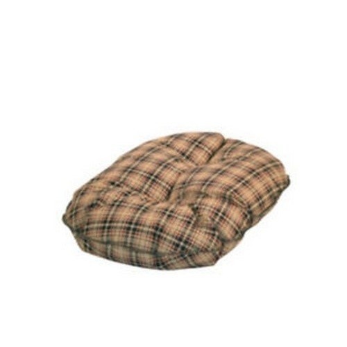 Colchão acolchoado para cães com estampa xadrez clássica.