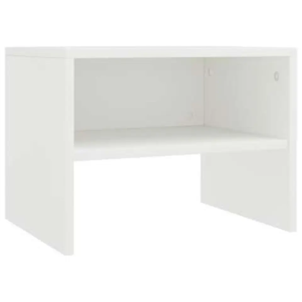 vidaXL - Nachtkastje - Wit - Bewerkt hout