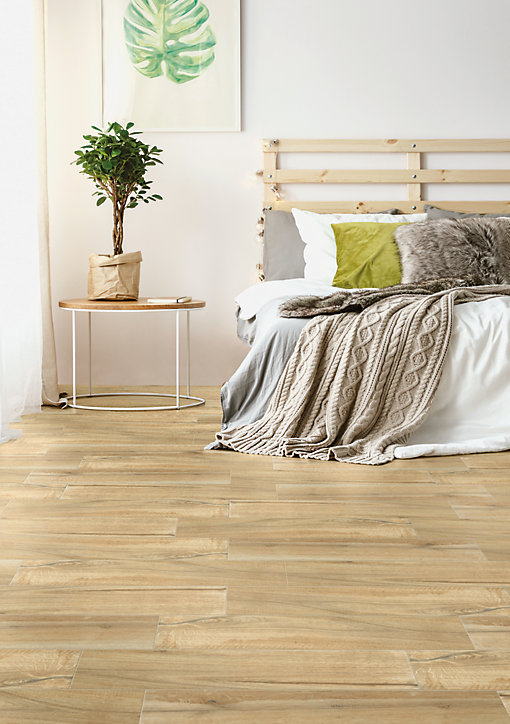 Carrelage sol effet bois naturel Woodland 15 x 90 cm