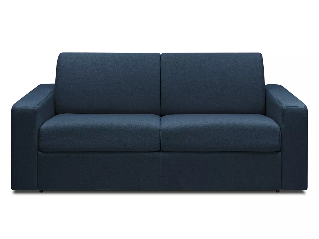 Canapé 3 places convertible express en tissu bleu nuit COGLIO