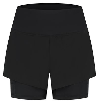 Short 2-en-1 De Running Rogelli Distance Noir Femme
