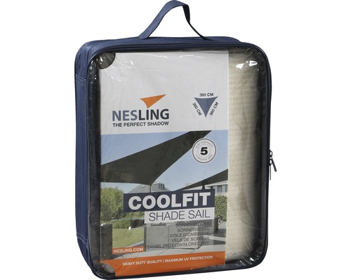 Zonneschermdoek driehoekig Coolfit off-white 360x360x360 cm