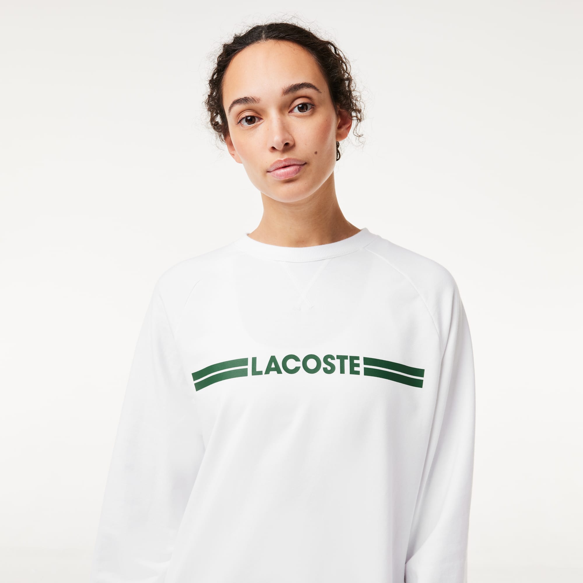 Sweatshirt d'intérieur siglé Lacoste en coton Vêtements d’intérieur & de nuit - Blanc - Lacoste - Femme
