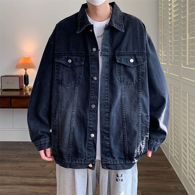 FOEV - Denim enkelrijsjas met zakdetail