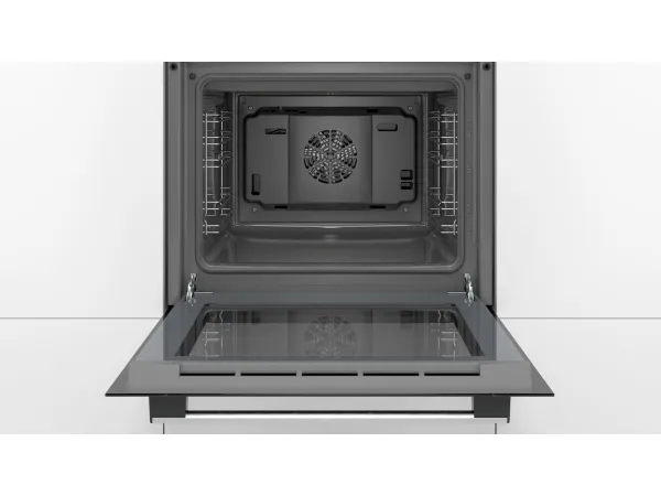Bosch Serie | 2 HBF114BS1 - Ovn - til indbygning - niche - bredde: 56 cm - dybde: 55 cm - højde: 57.5 cm - med selv-rengøring - Klasse A - rustfrit stål