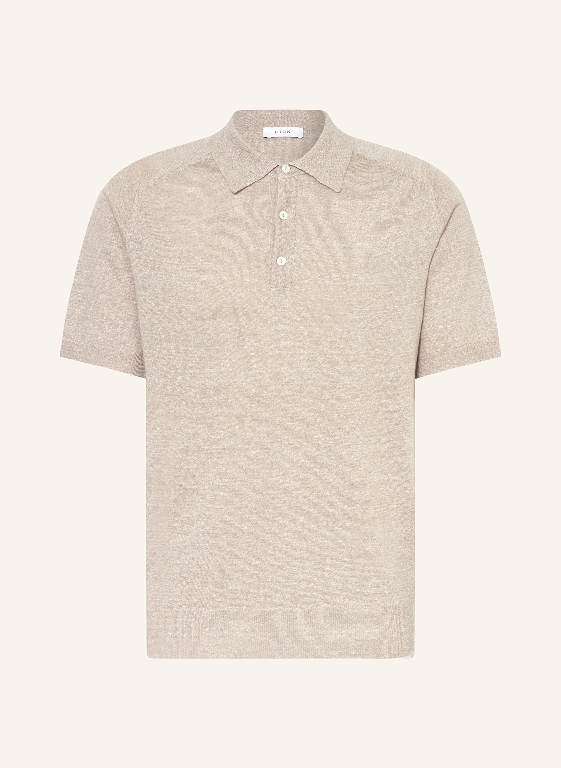 ETON Strick-Poloshirt mit Leinen