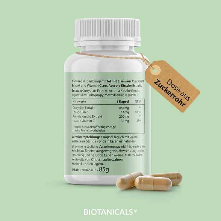 Biotanicals Eisen + Kapseln, 120 St
