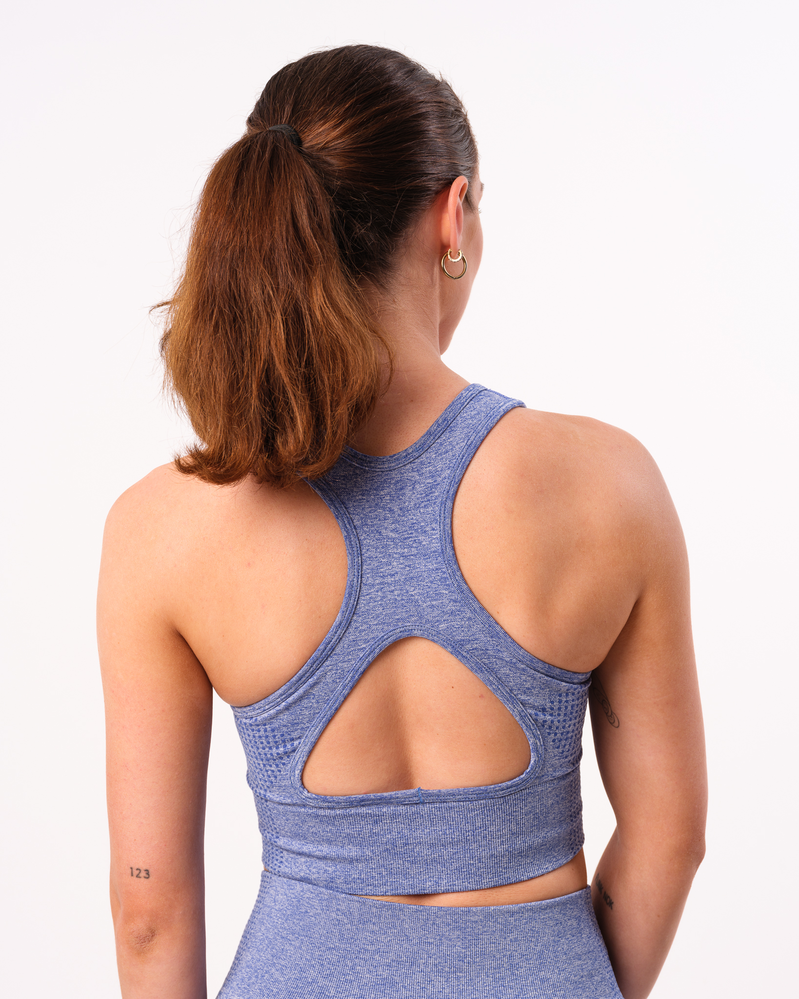 LEVITY Phase Seamless Bra Blue Lolite Marl