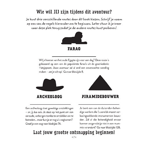Uitgeverij volt ontsnap uit dit boek! egypte
