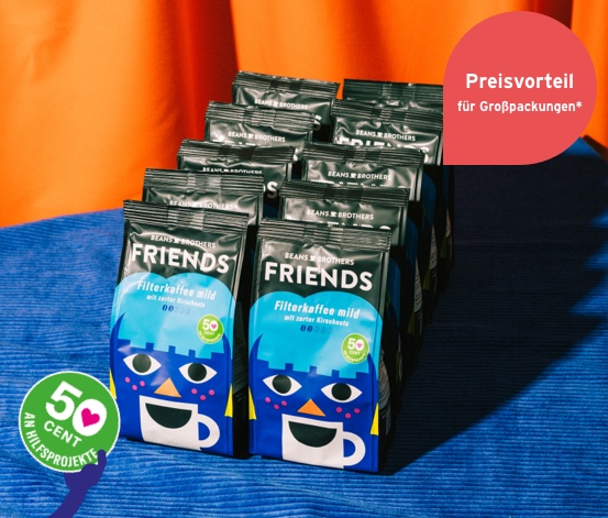 BEANS BROTHERS FRIENDS Filterkaffee Mild - 10x 250 g Gemahlen