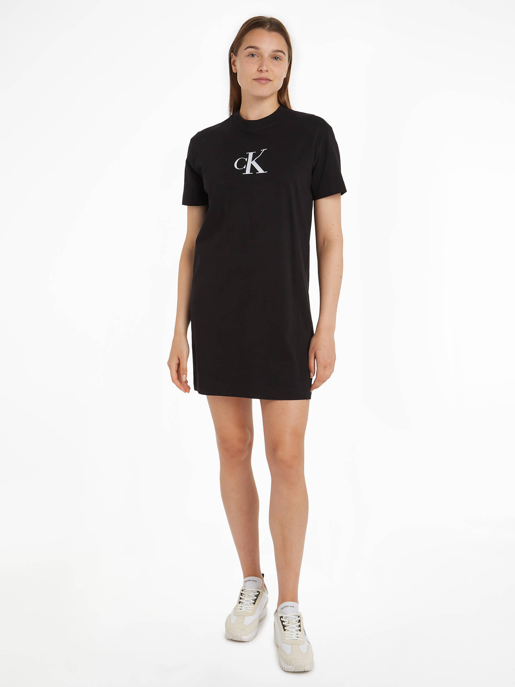 CALVIN KLEIN JEANS| Damen Shirtkleid SATIN CK T-SHIRT DRESS