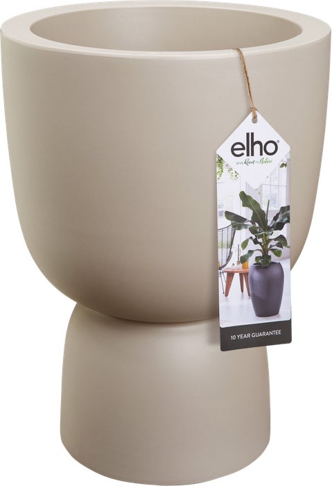 Elho bloempot op voet Pure beige D 34,9 H 49 cm