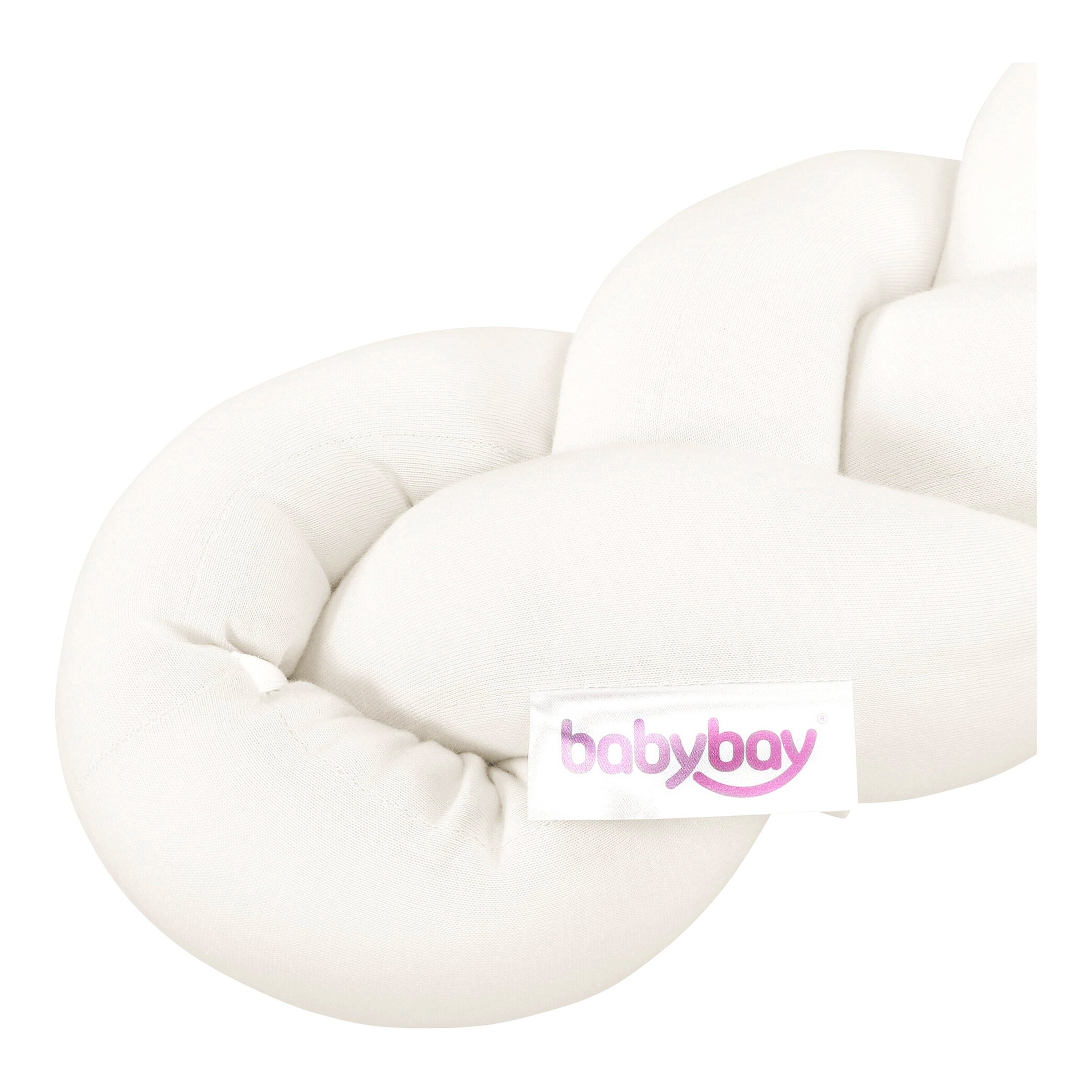babybay® Nestchenschlange Jersey geflochten 180 cm ivory