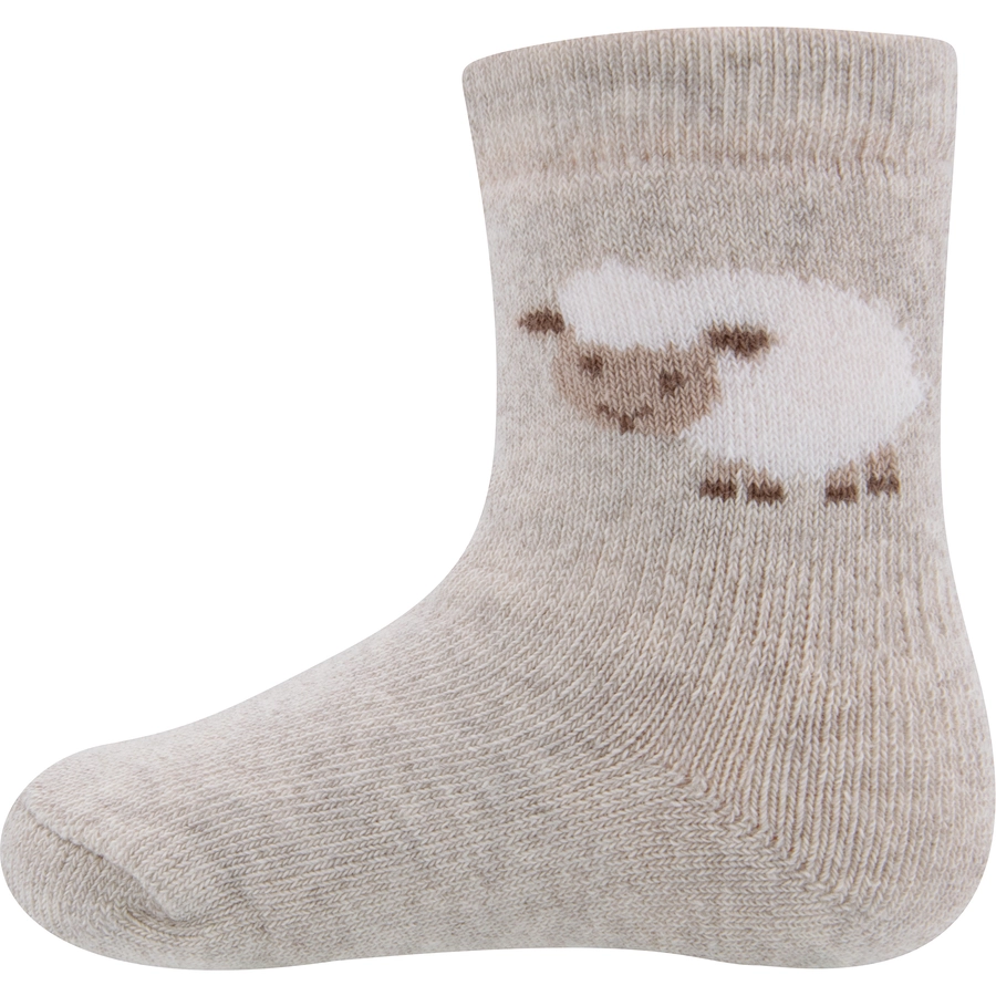Ewers Thermosöckchen 2er Pack Schaf graubeige