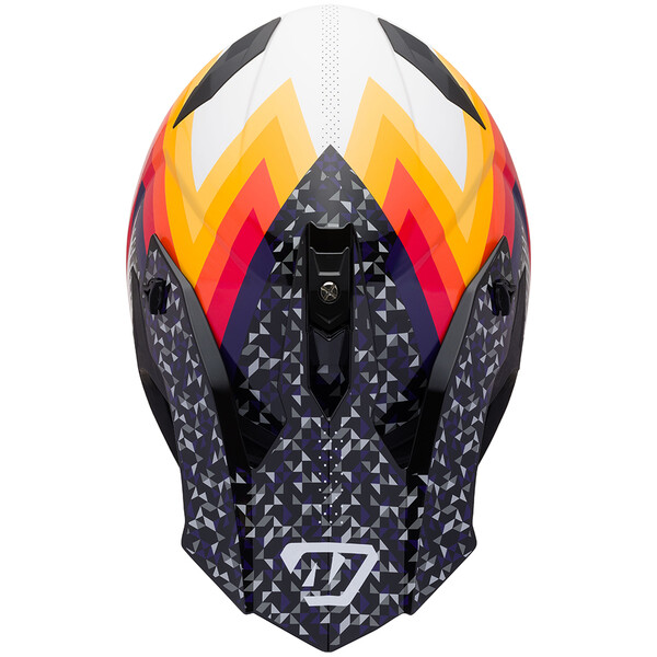 All One - Casque Nemesis Bolt Blanc / Orange / Violet / Noir