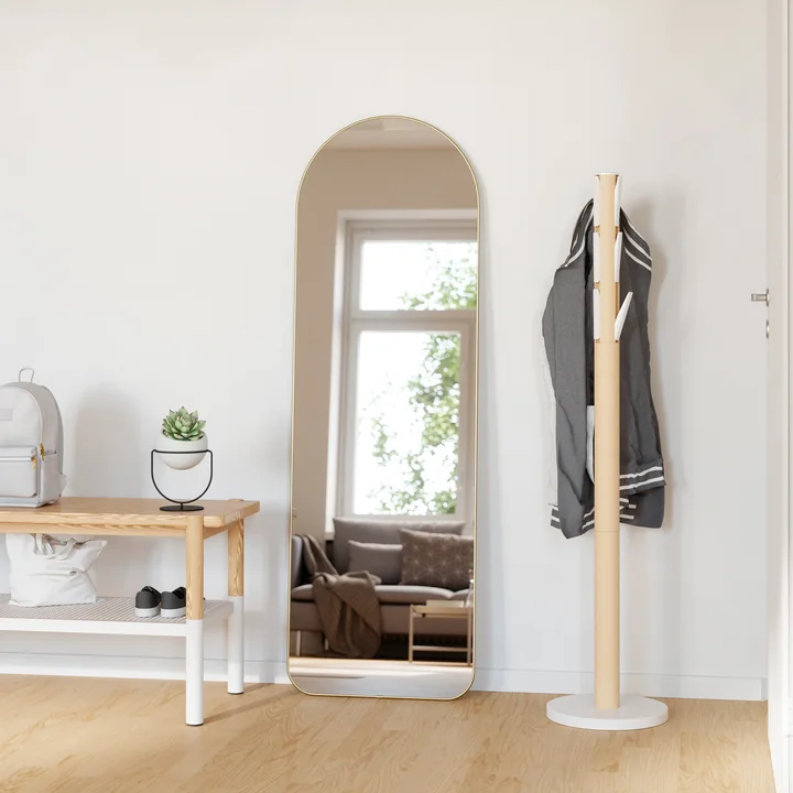 Umbra - Hubba Anlehnspiegel, 157 x 51 cm, Messing
