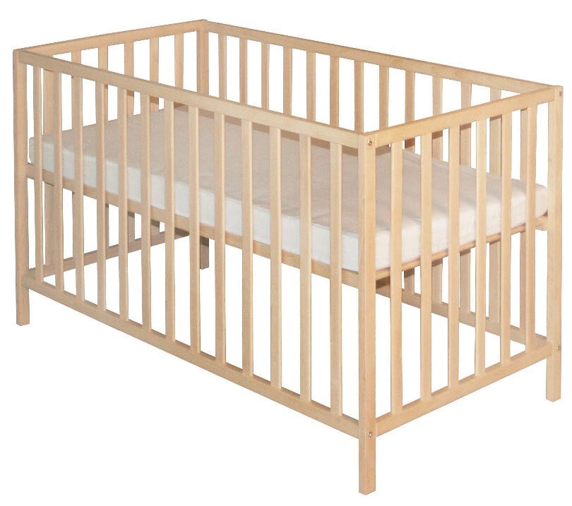 Babybett Cosi & Matratze Bio-Buche Natur 60x120 cm