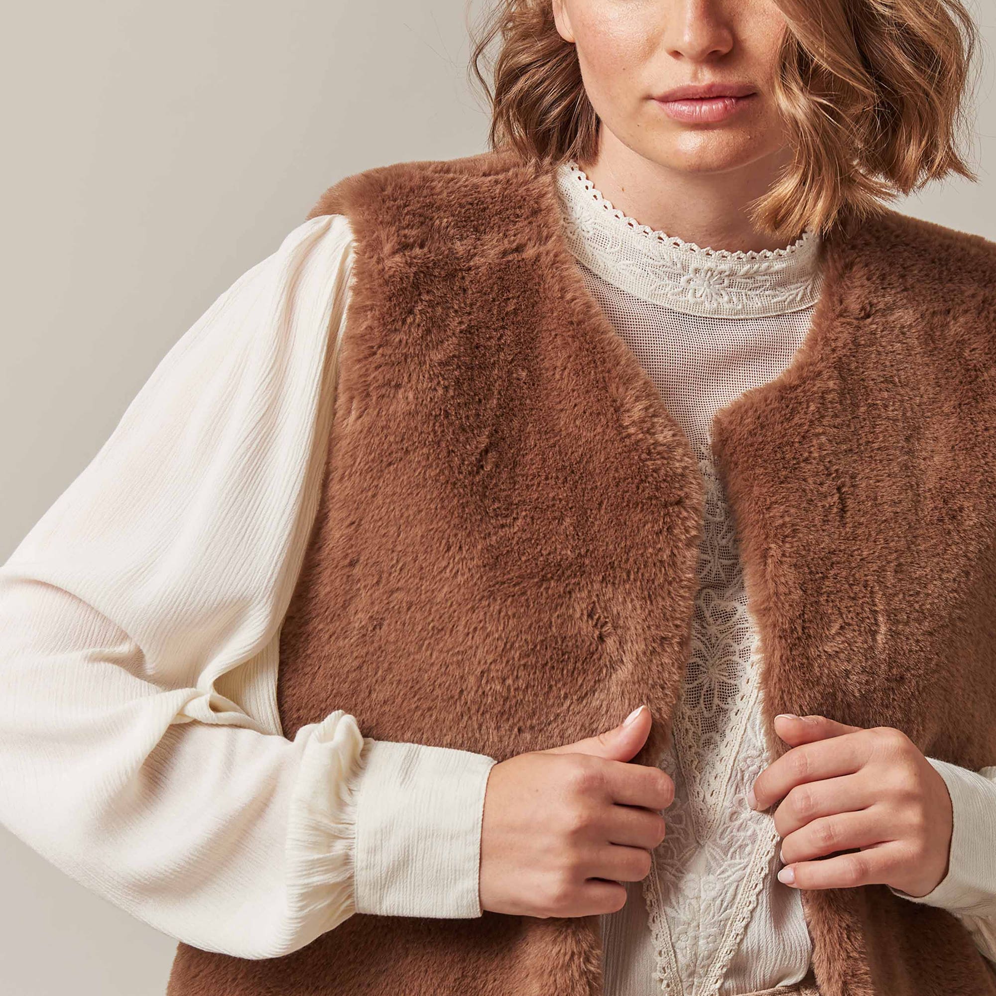 Gilet Femme marron
