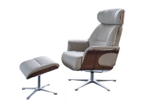 Fauteuil - Gris cuir - TOSAR