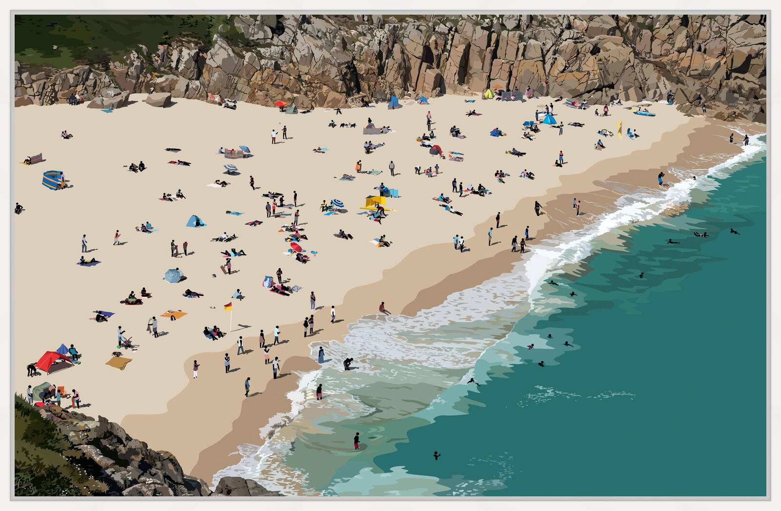 Beach Scene I by Patrick Tschudi - Limited Edition. Edition of: 150. Signed.