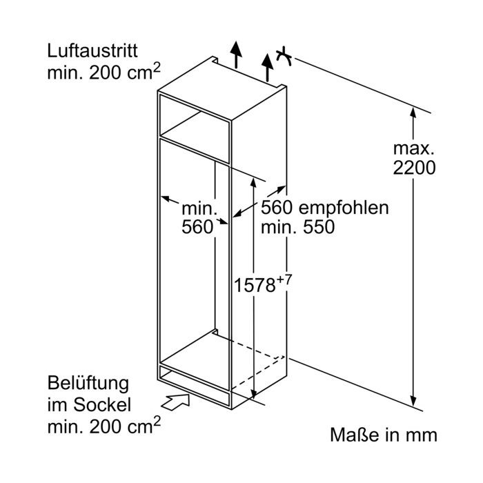 Siemens Einbau-Kühl-Gefrier-Kombination iQ300 KI77VVFF0