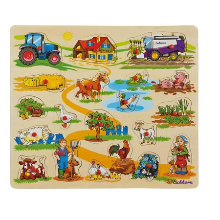 Simba Eichhorn Steckpuzzle aus Holz, sortiert