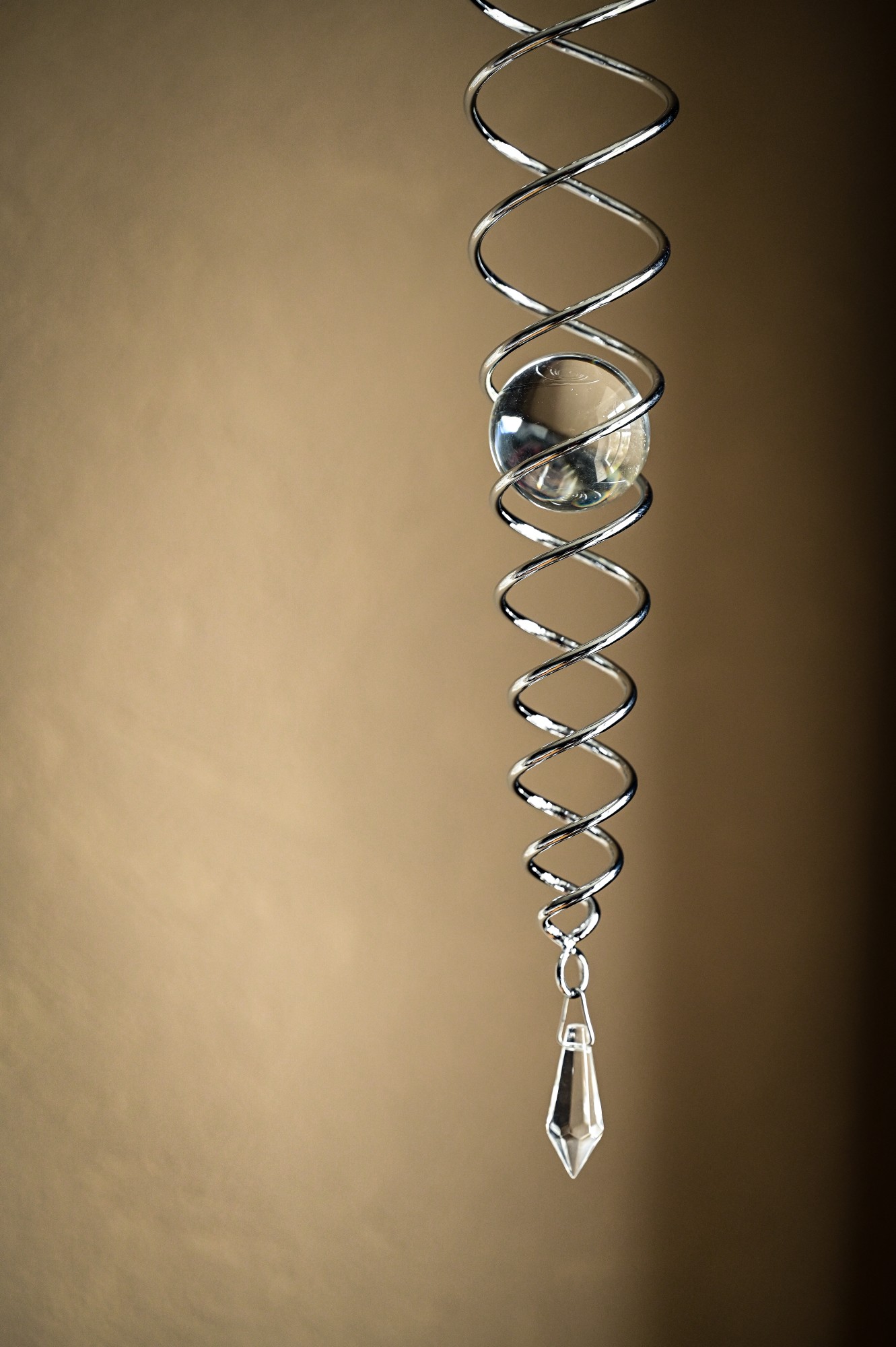 Windspiel 'Spirale', Stahl, Glas, Ø 6 cm, H 40 cm günstig bestellen