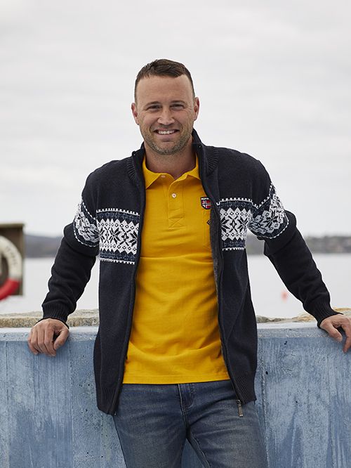 Matthew Strikkejakke med fleecefòr