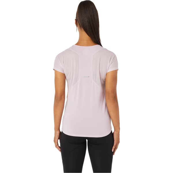 ASICS V-NECK SS TOP W BARELY ROSE