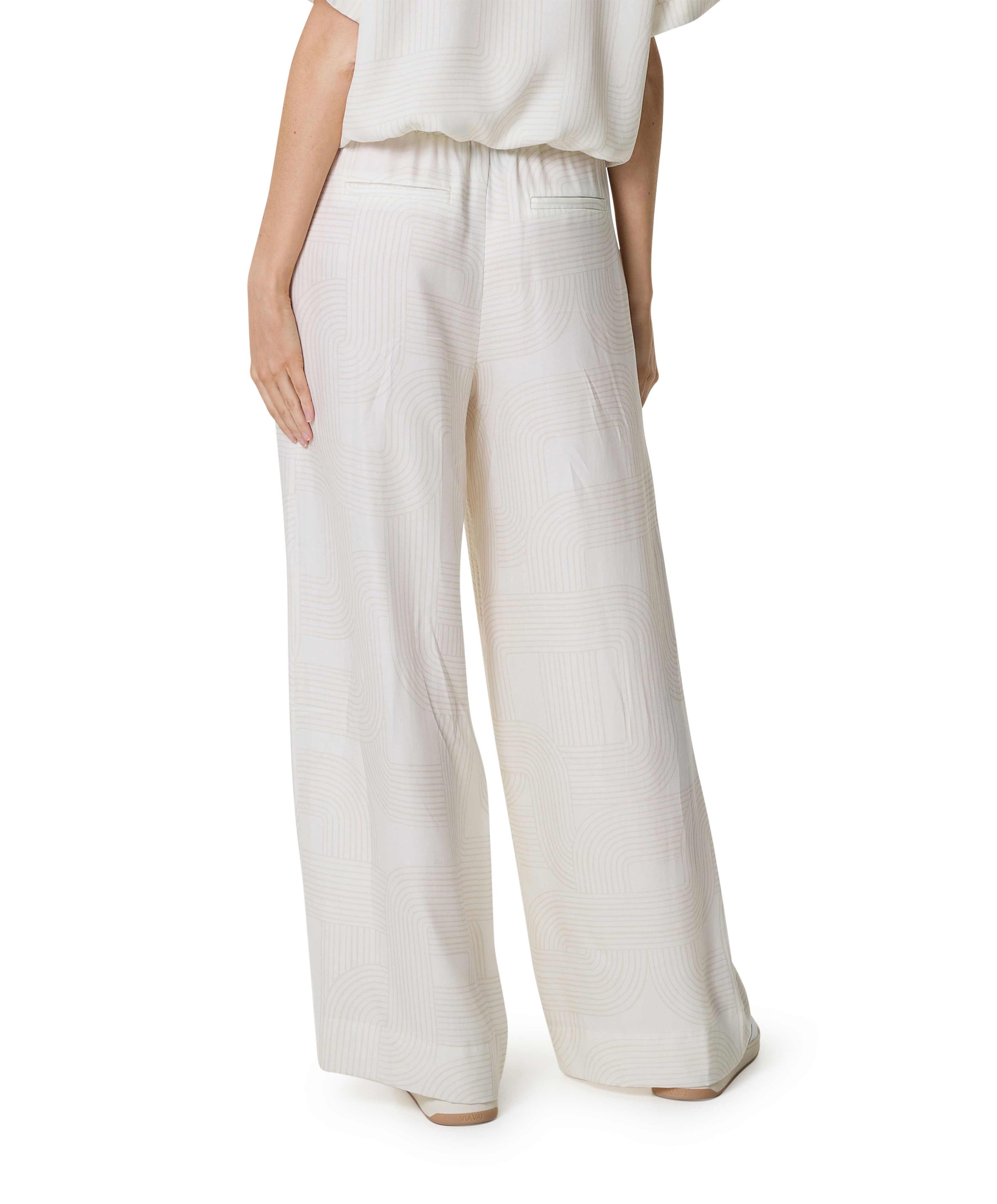 Rino & pelle Regular length wide leg dames broek ecru