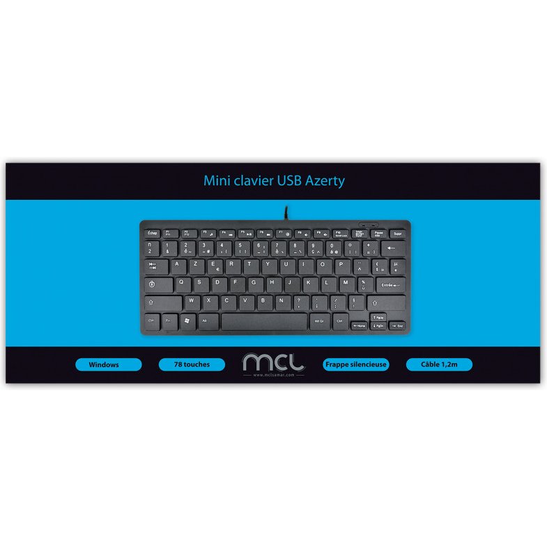 MCL ACK-600U/N clavier Universel USB AZERTY Français Noir