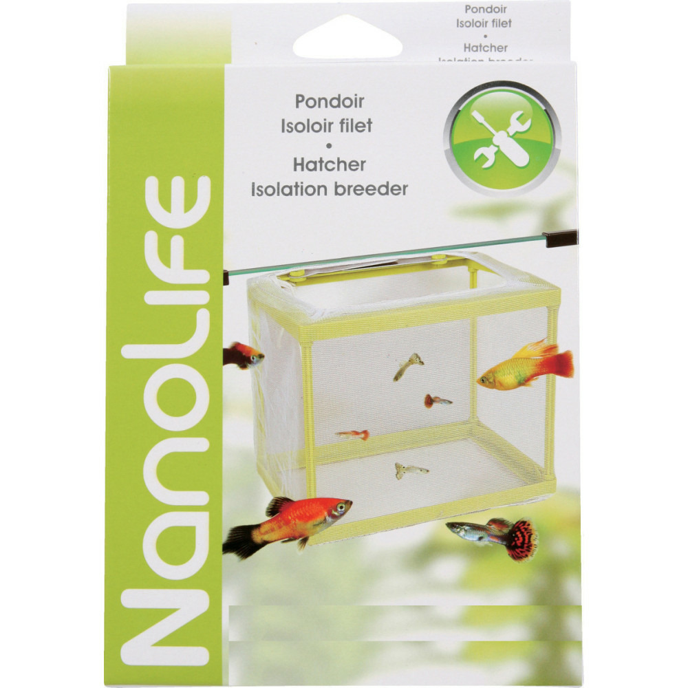 Pondoir, isoloir filet a suspendre taille: 17 x 13 x 12 cm pour aquarium