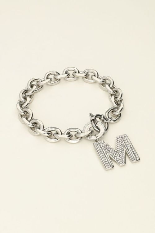 Initial strass armband