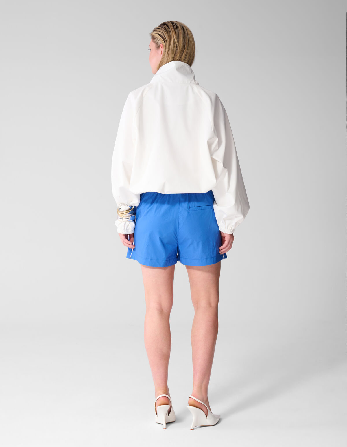 Poplin Short Blauw
