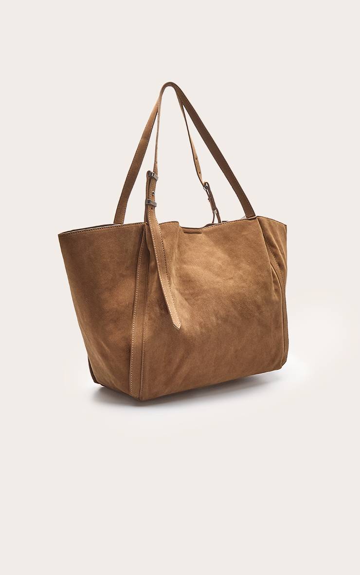 Marron Sac Cabas En Synthétique Avec Bandoulière Ajustable