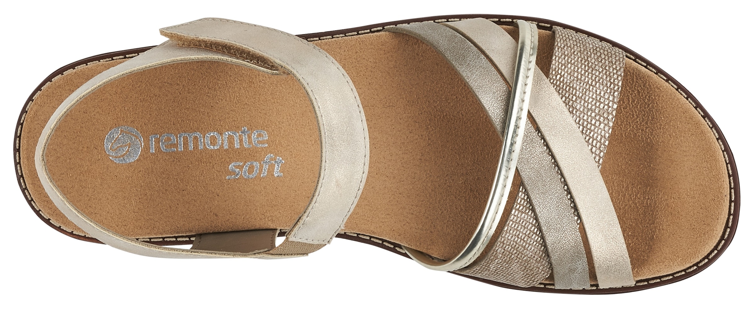 Remonte Riemchensandale  , Keilabsatz, Sommerschuh, Sandalette mit herausnehmbarer Softeinlage