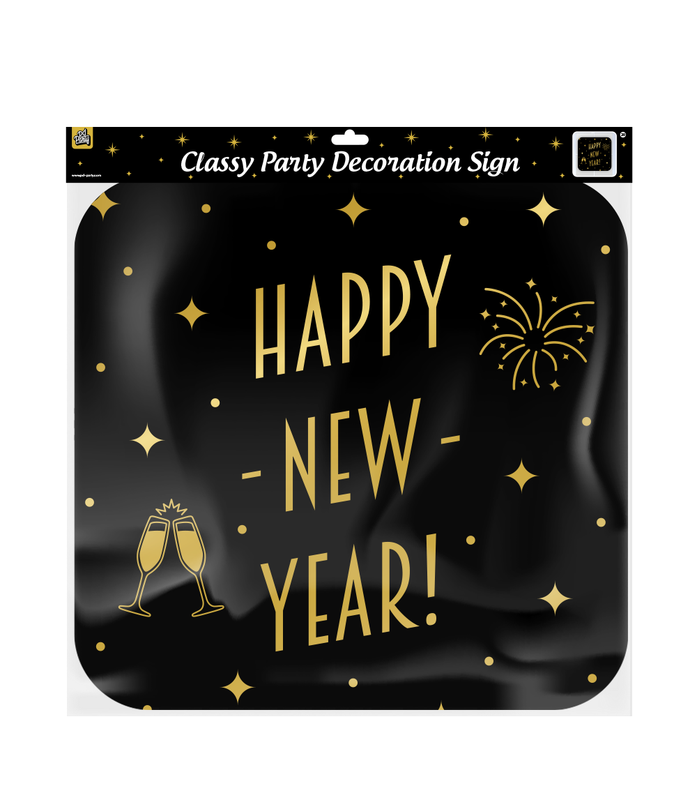 Happy New Year Deurbord 50cm