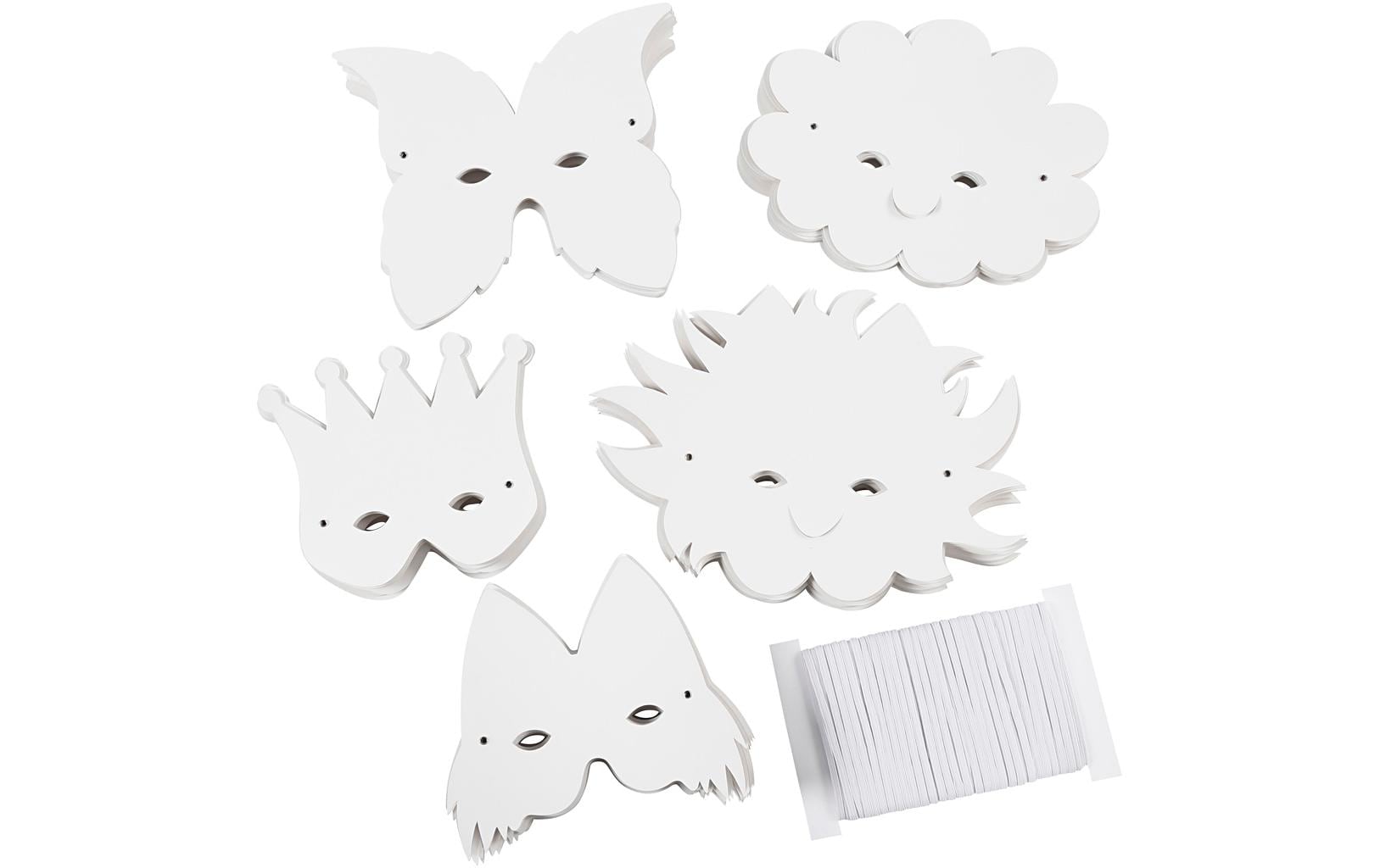 Partyaccessoire Masken 100 StückMasken mit elastischem Band