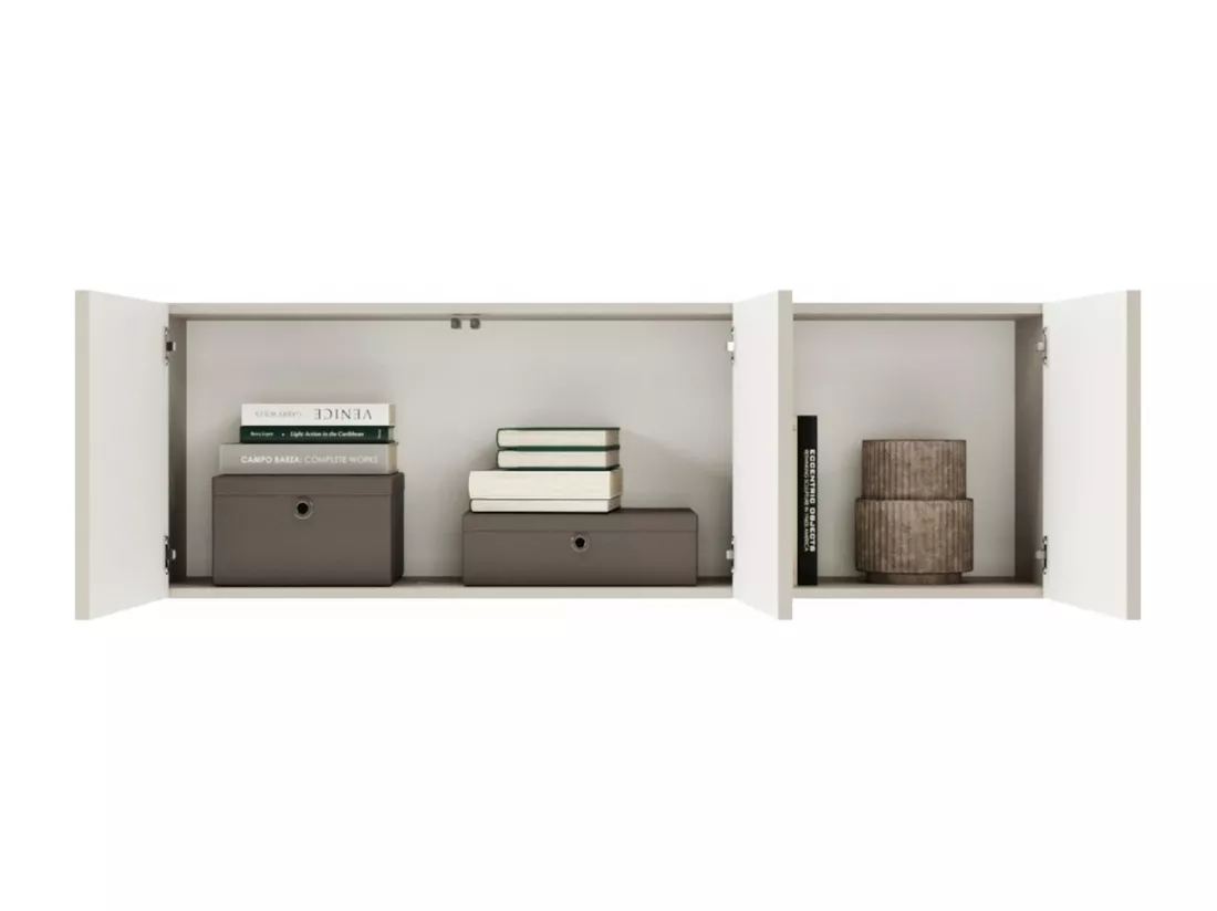 Meuble TV à 3 portes - 150 cm - beige - ARKADIA