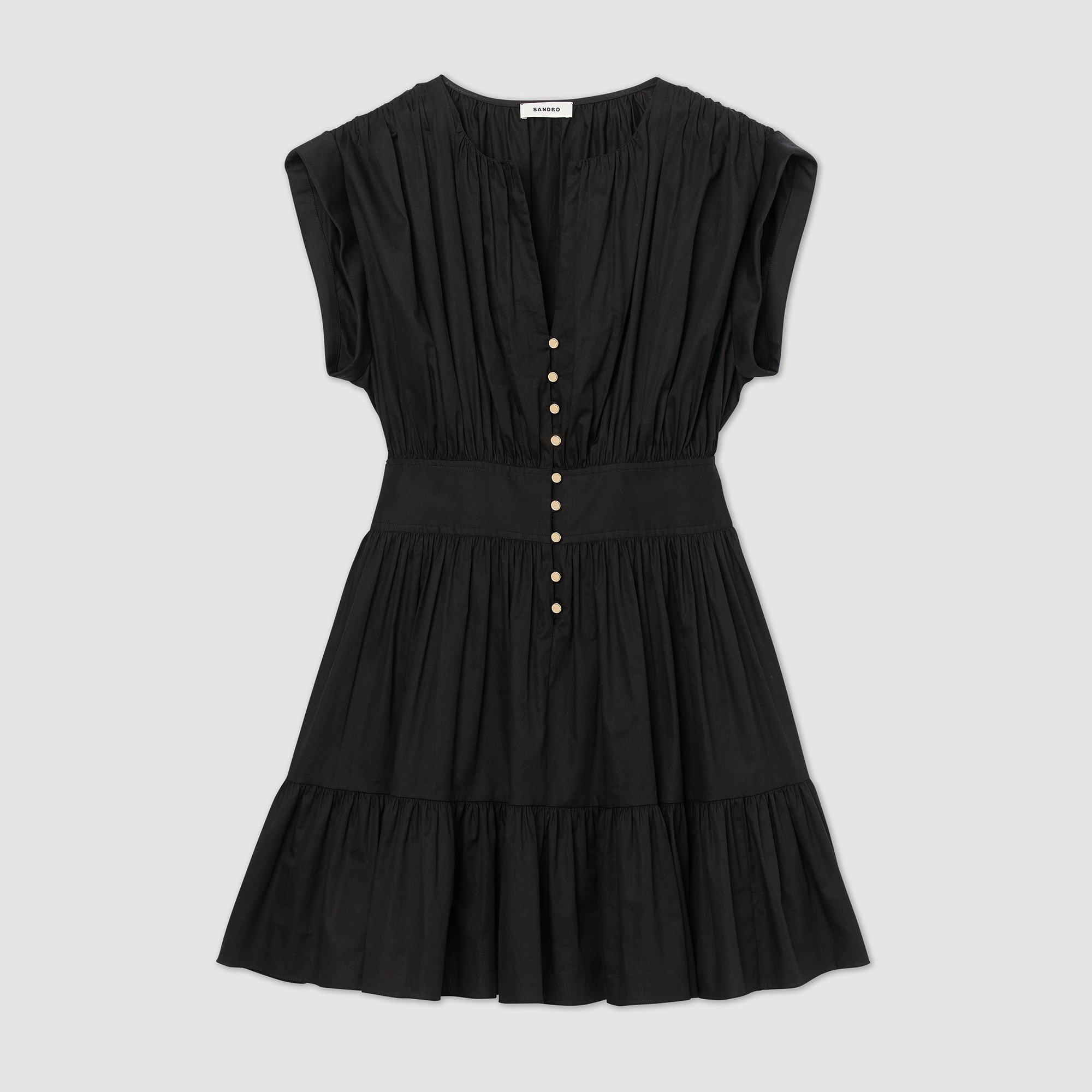 Robe courte froncee