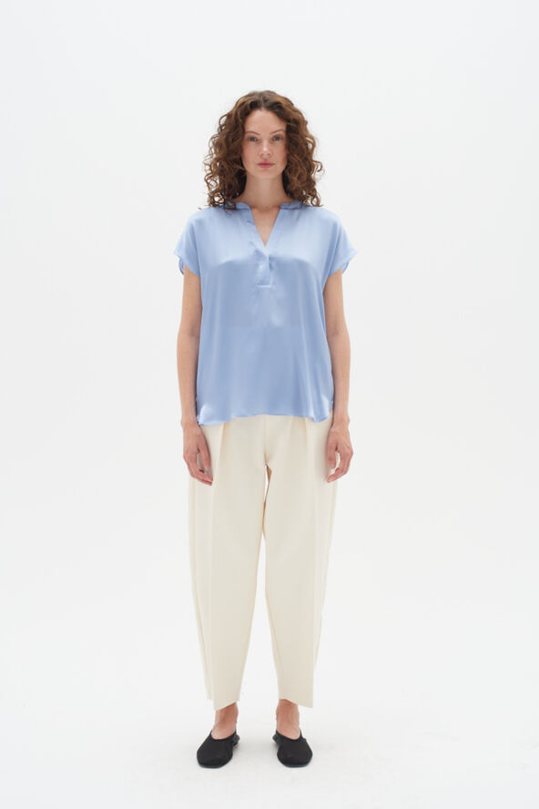 InWear LiraIW Leonore Top Premium - 100% Silk Blue serenity