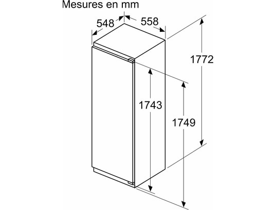 SIEMENS - Réfrigérateur encastrable 1 porte KI82LVFE0, iQ300, PowerVentillation, varioZone
