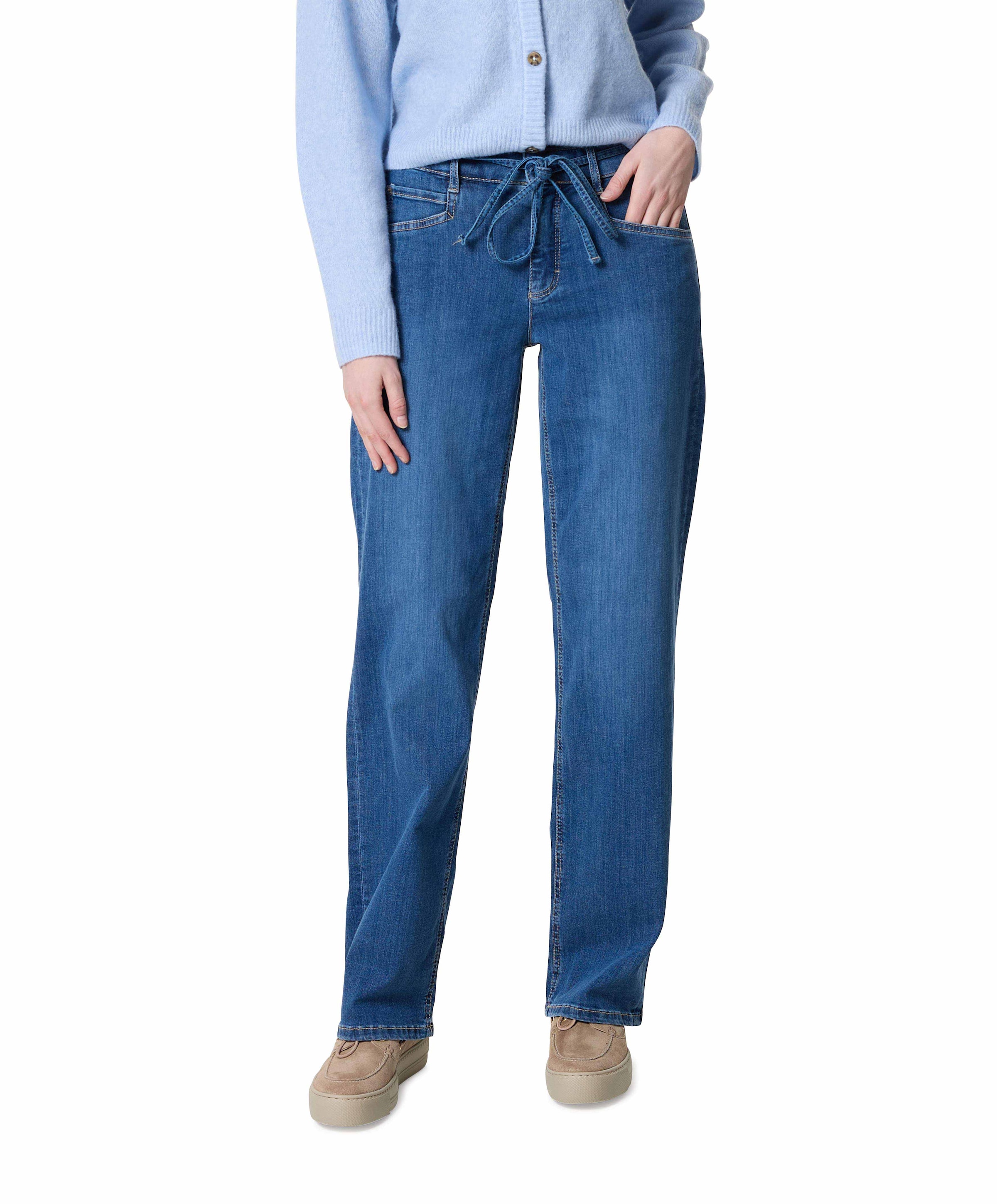 Toni Liv Straight dames jeans blauw