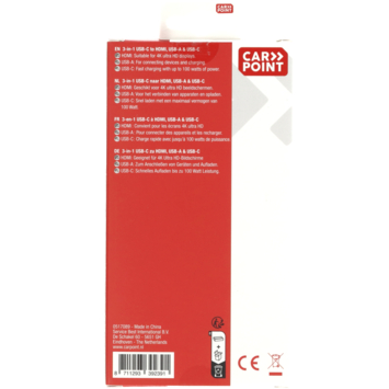 Carpoint USB-C adapter 3 in 1