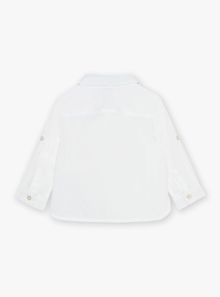Chemise écrue en popeline