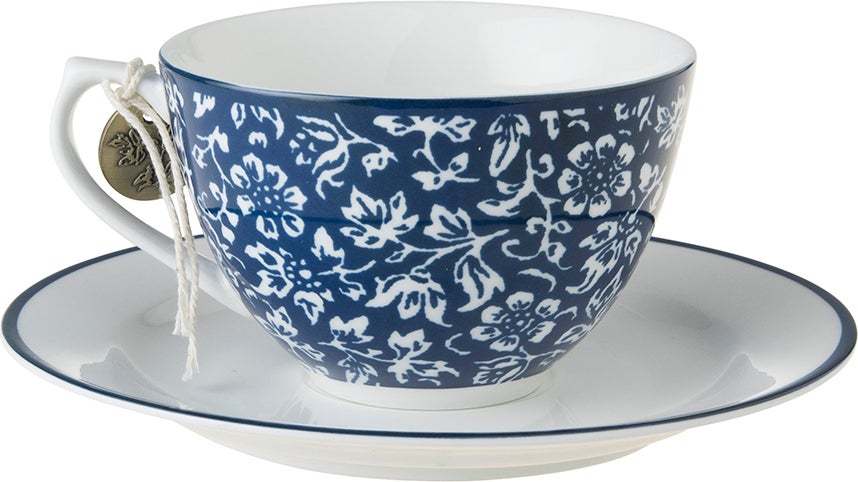 Laura Ashley kop en schotel Alyssa blauw 0,26 L