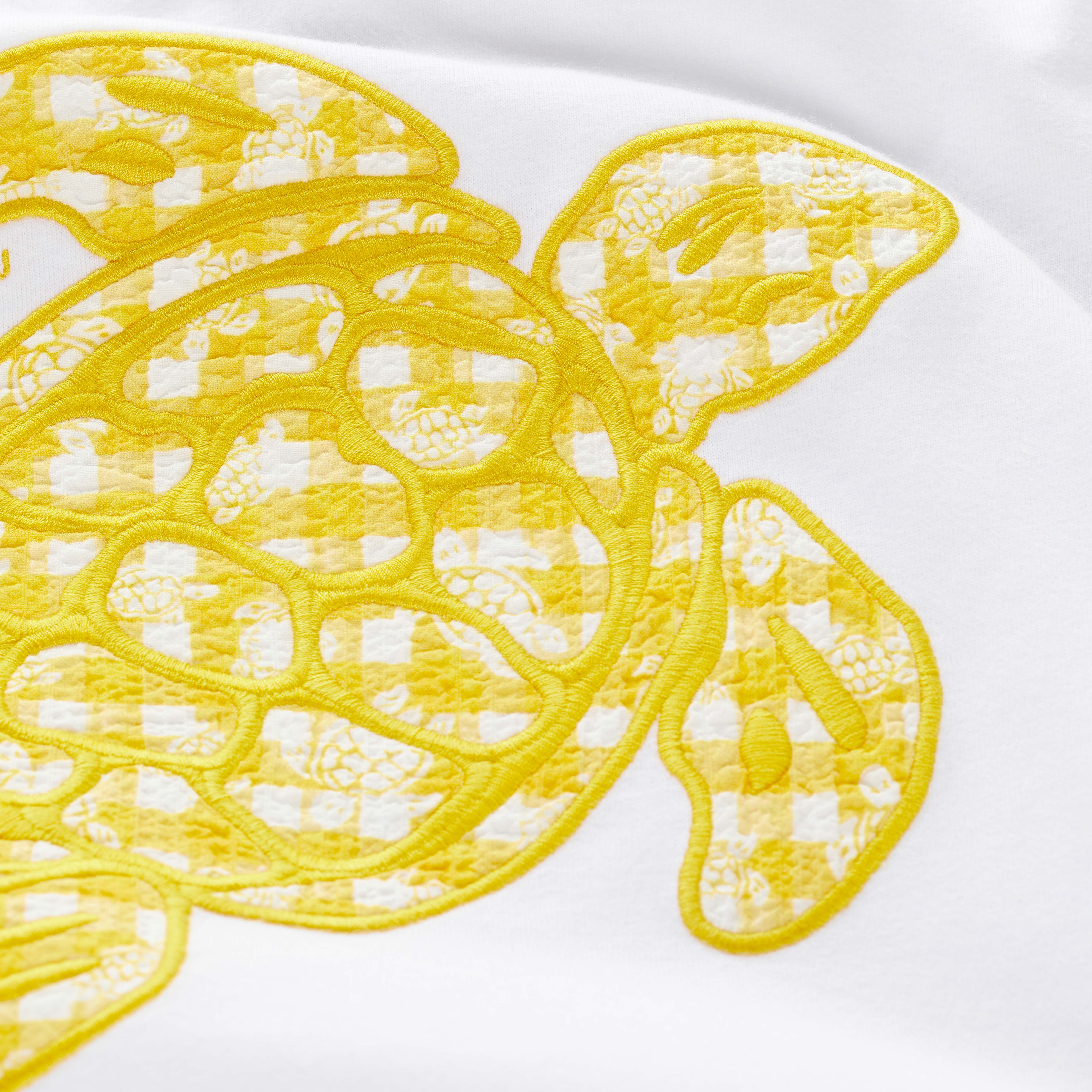 T-shirt en coton organique fille tortue brodée