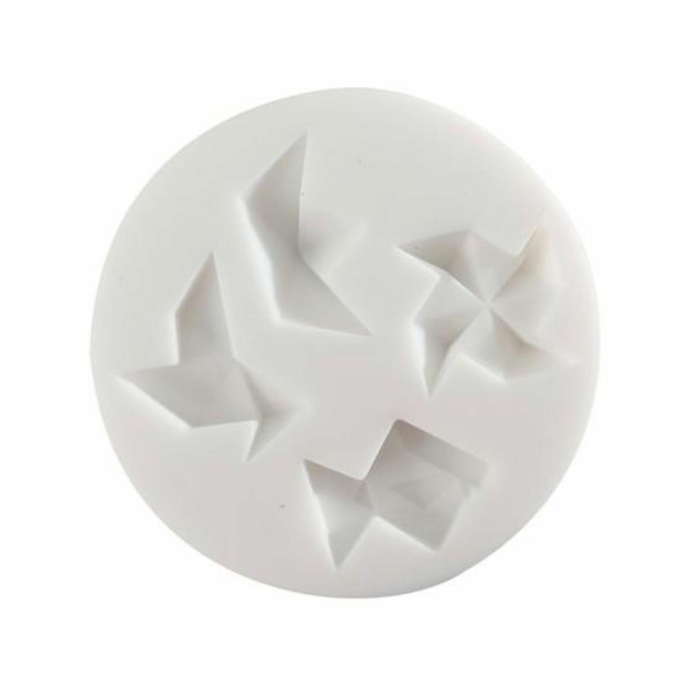3 moules en silicone mini origami pour pâte polymère