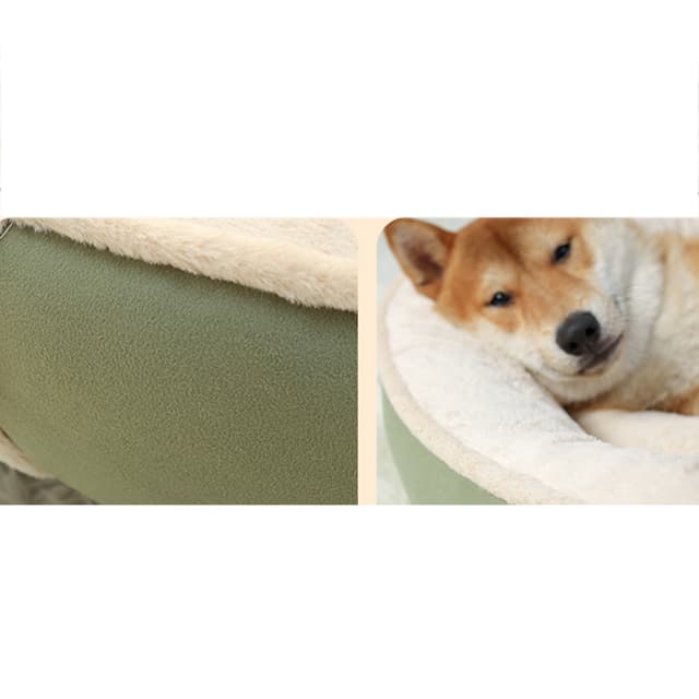 Ruskind Flannel Nest Hundeseng Pet Bed Mat græs farve L